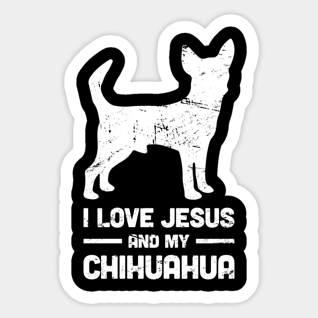 Chihuahua - Funny Jesus Christian Dog Sticker by MeatMan